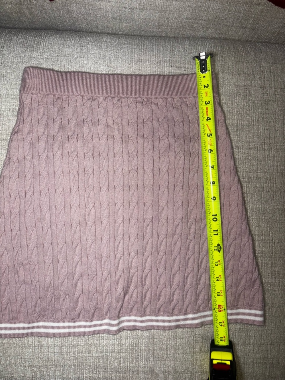 Sincerely Jules Small Pink Cable Knit Mini Skirt Coquette Preppy Soft Girl Chic - Picture 7 of 9